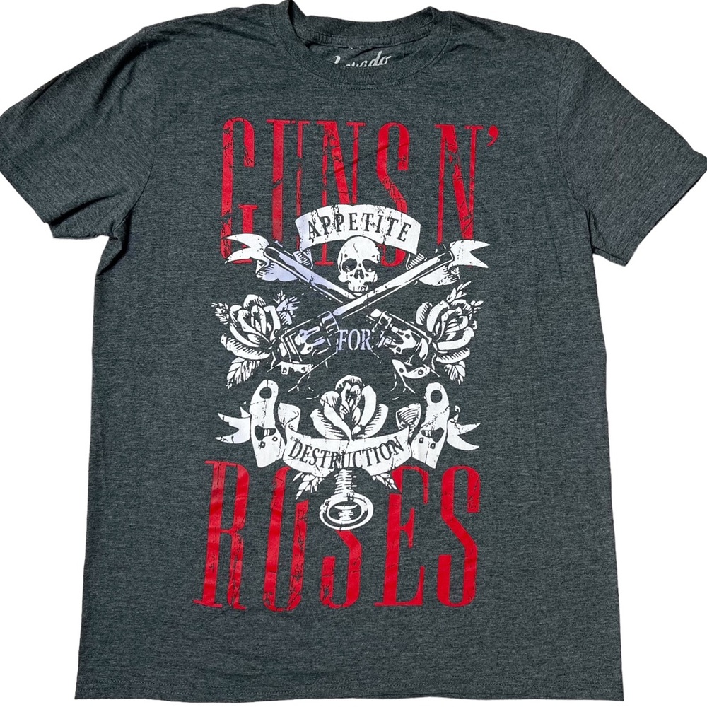 Guns N Roses Appetite For Destruction Graphic {Bravado} T-Shirt Grey Unisex Sz M